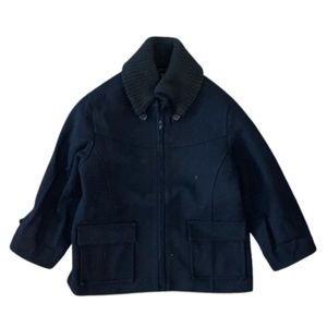 Nicholas & Bears Black Wool Coat Children's Pea Coat